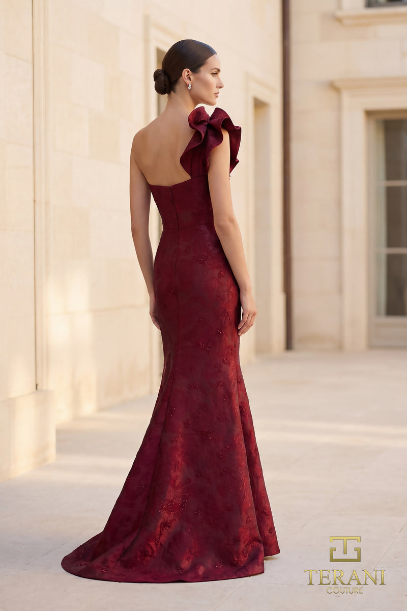 One-Shoulder Long Evening Dress - 262E7136