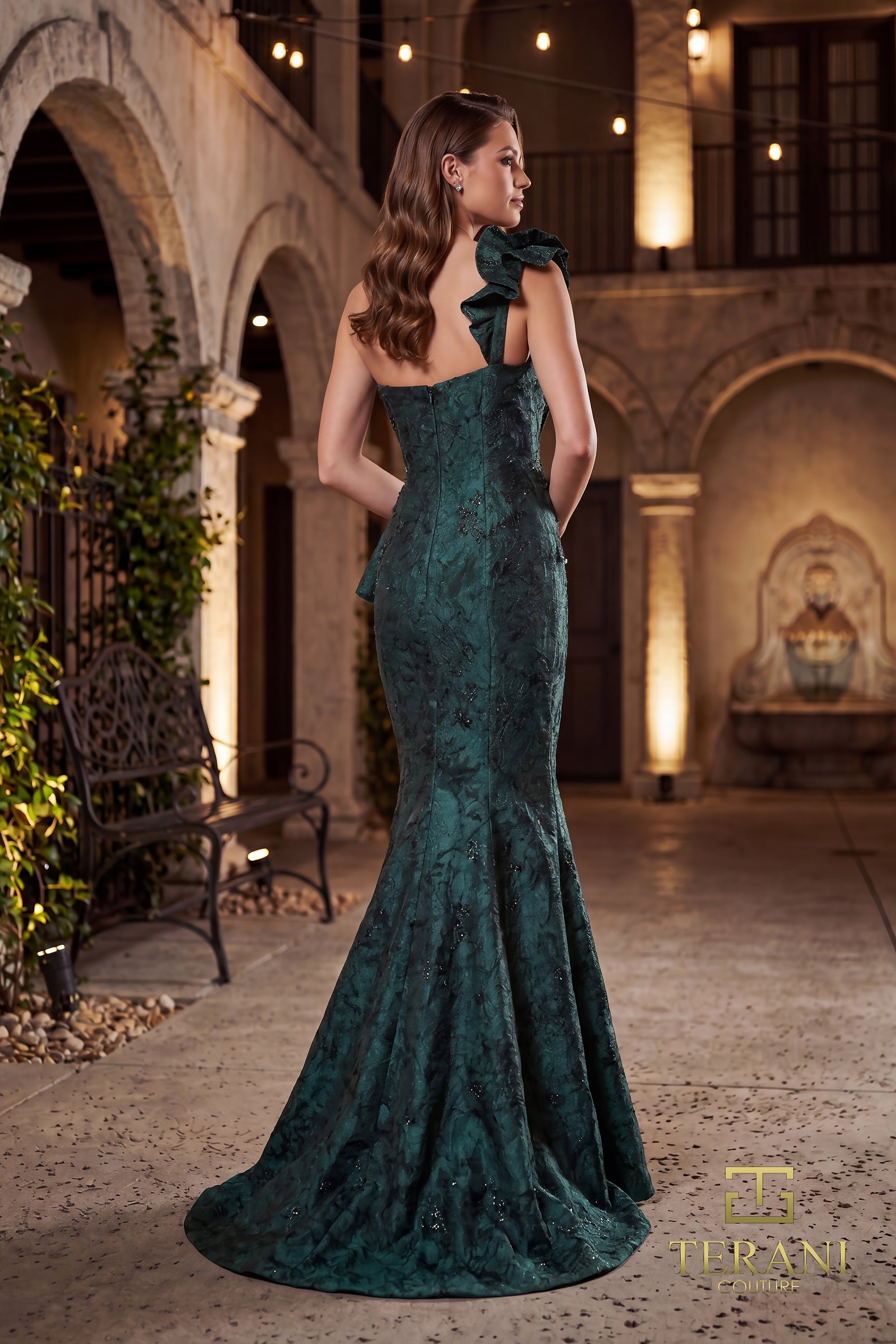 One-Shoulder Long Evening Dress - 262E7136