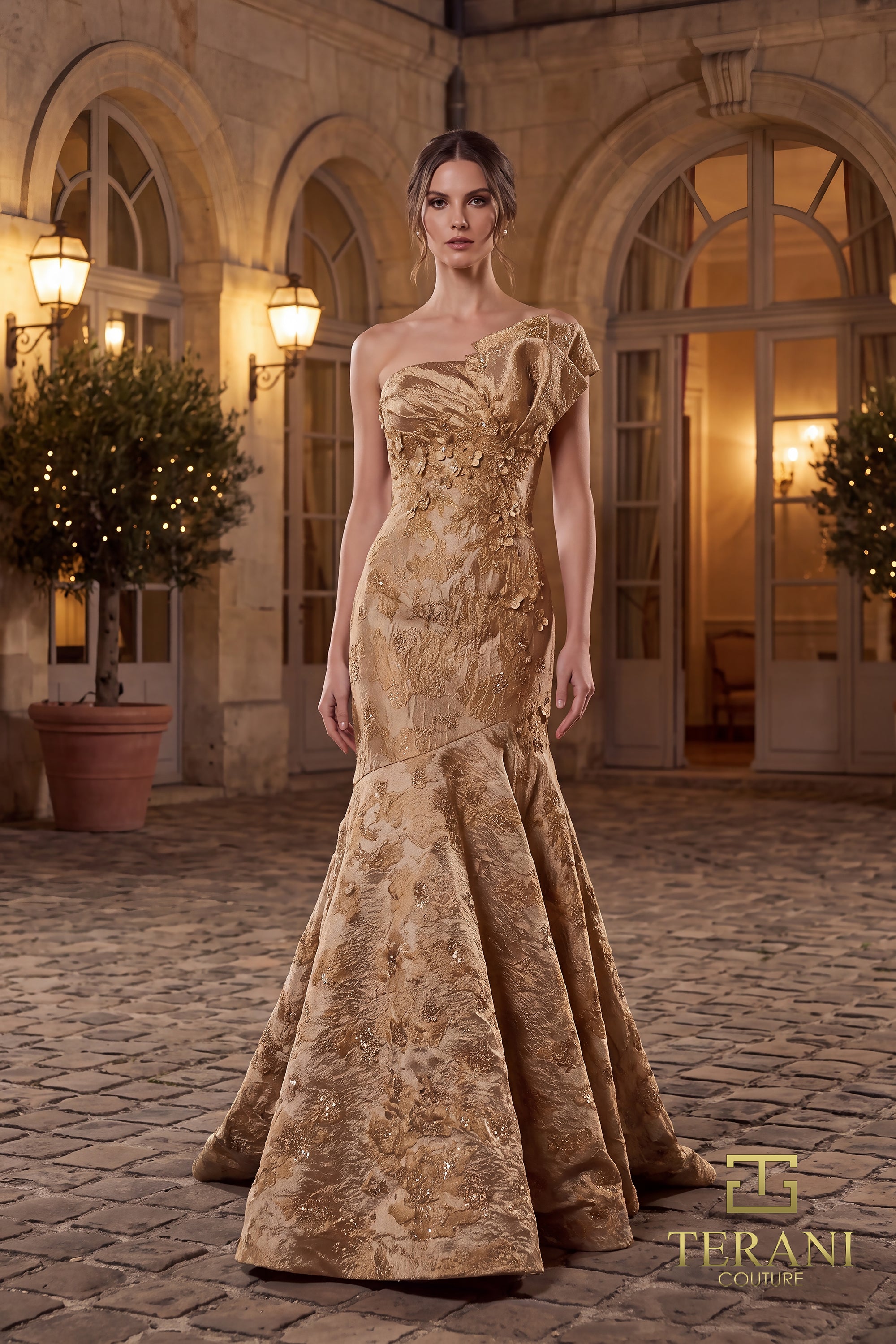 One-Shoulder Long Evening Dress - 262E7137