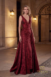 V-Neck Long Evening Dress - 262E7138