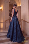 V-Neck Long Evening Dress - 262E7138