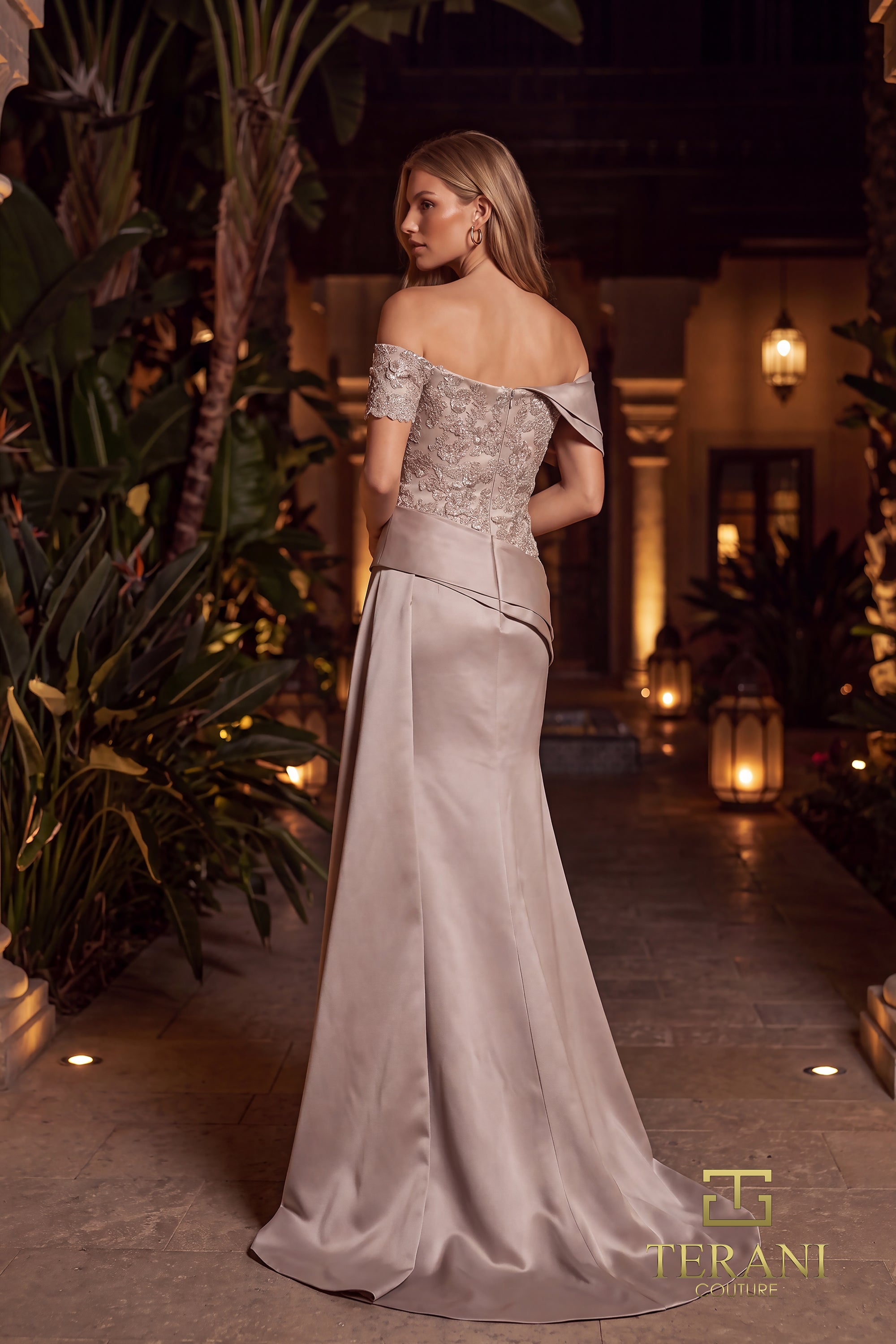 Off-Shoulder Long Evening Dress - 262E7535