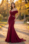 Off-Shoulder Long Mother of the Bride Dress - 262M7251