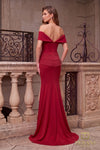 Off-Shoulder Long Mother of the Bride Dress - 262M7251