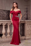 Off-Shoulder Long Mother of the Bride Dress - 262M7251