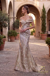 Off-Shoulder Long Mother of the Bride Dress - 262M7268
