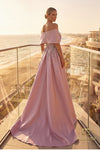 Off-Shoulder Long Mother of the Bride Dress - 262M7271
