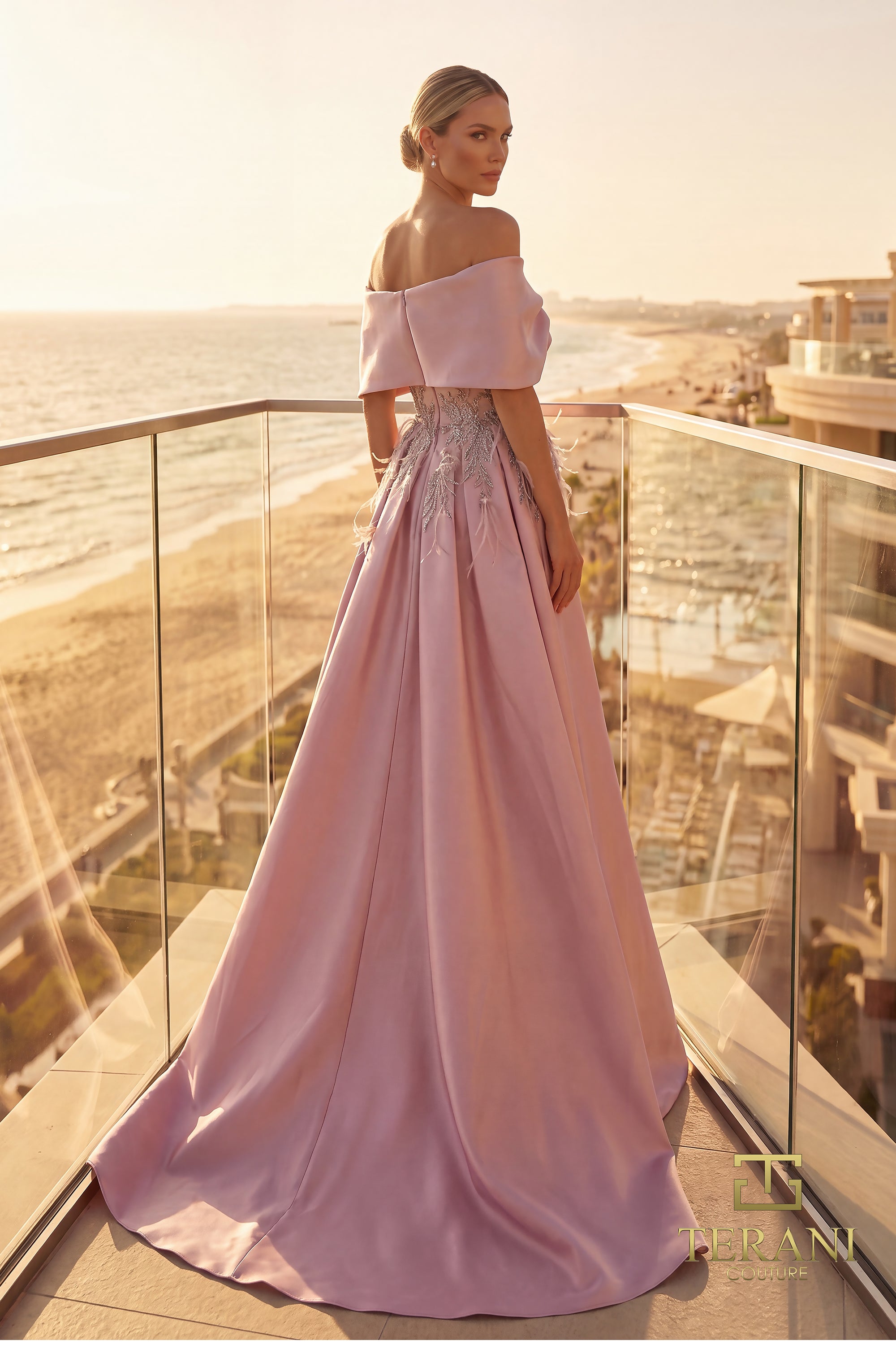 Off-Shoulder Long Mother of the Bride Dress - 262M7271