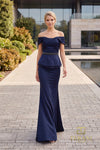 Off-Shoulder Long Mother of the Bride Dress - 262M7279