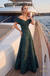 Off-Shoulder Long Mother of the Bride Dress - 262M7299