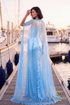 Round Neck Long Mother of the Bride Sheath Dress - 262M7301