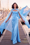 Round Neck Long Mother of the Bride Sheath Dress - 262M7301