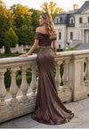 Off-Shoulder Long Mother of the Bride Dress - 262M7302