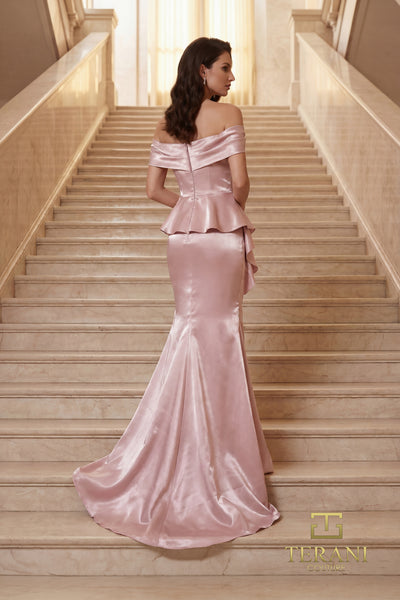 Off-Shoulder Long Mother of the Bride Dress - 262M7334