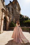 Off-Shoulder Beaded Tulle Ballgown - 261GL6659