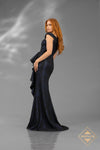 Stunning Assymetric Jacquard Mermaid Gown - J3307