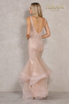 Beaded Fit and Flare with Mermaid Tulle Skirt Dress - 2215P0028