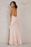 Sequined Backless Gown Open Back Sequin Dress - 2012p1294