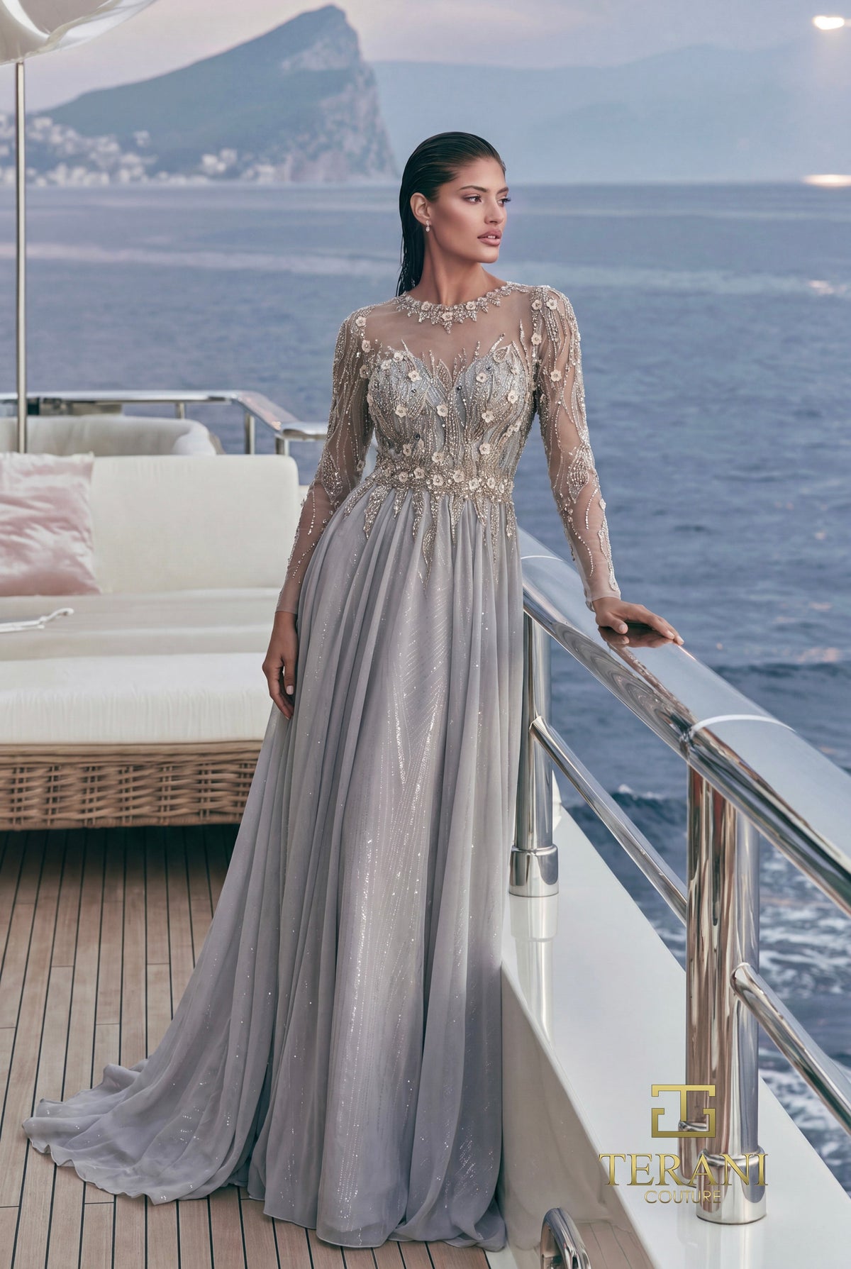 Terani Couture 271M8448 Silver Gold