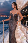 Terani Couture 271GL8353 Gunmetal