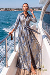 Terani Couture 271M8485 Taupe Blue