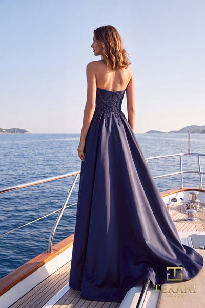 Terani Couture 271M8438 Navy