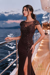 Terani Couture 271M8189 Coffee