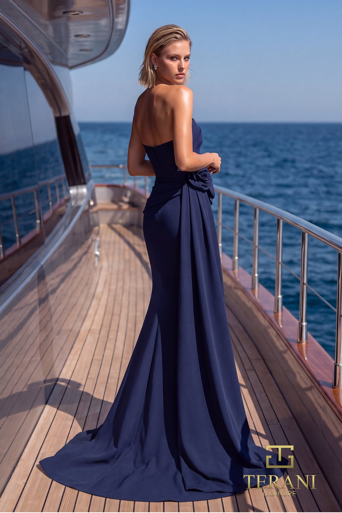 Terani Couture 271E8339 Navy