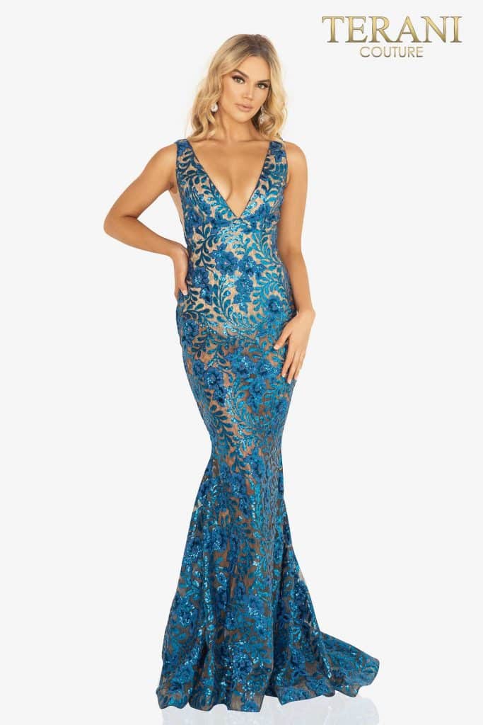 V-neckline sequin sexy prom dress – 2011P1154