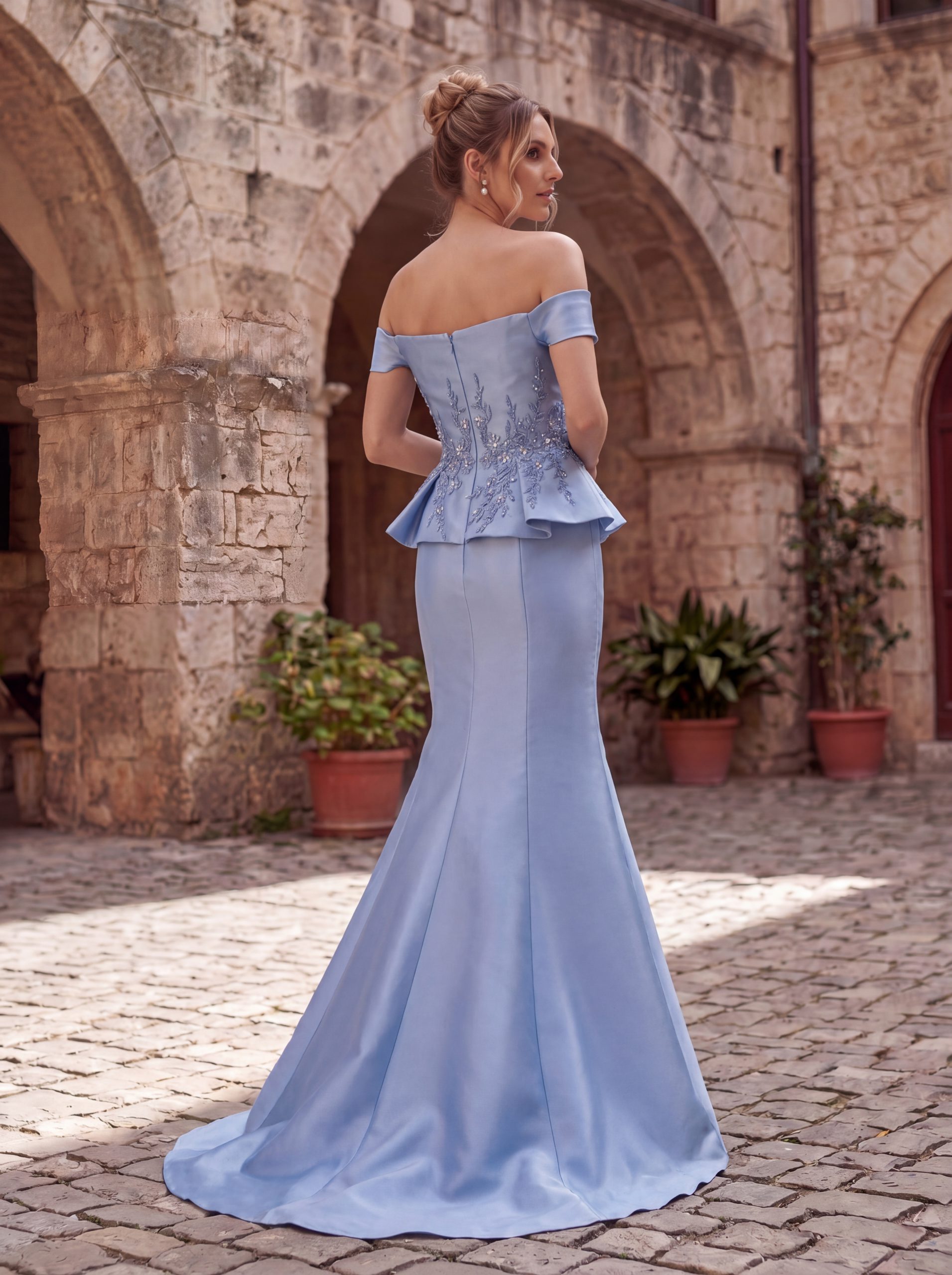 Evening Structured Mikado Off Shoulder – 2021E2835