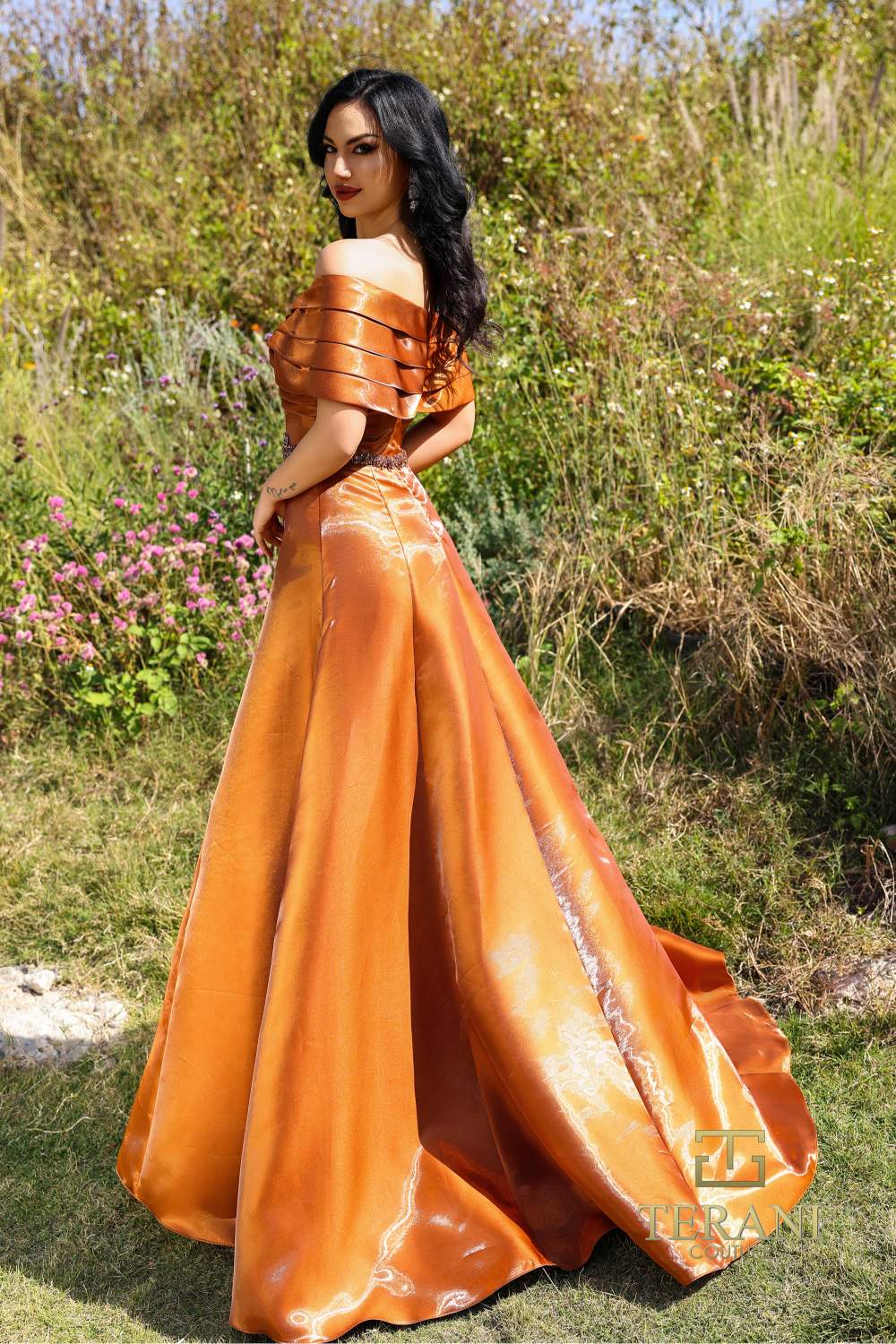 252M5326 – A-line Long MOB Dress