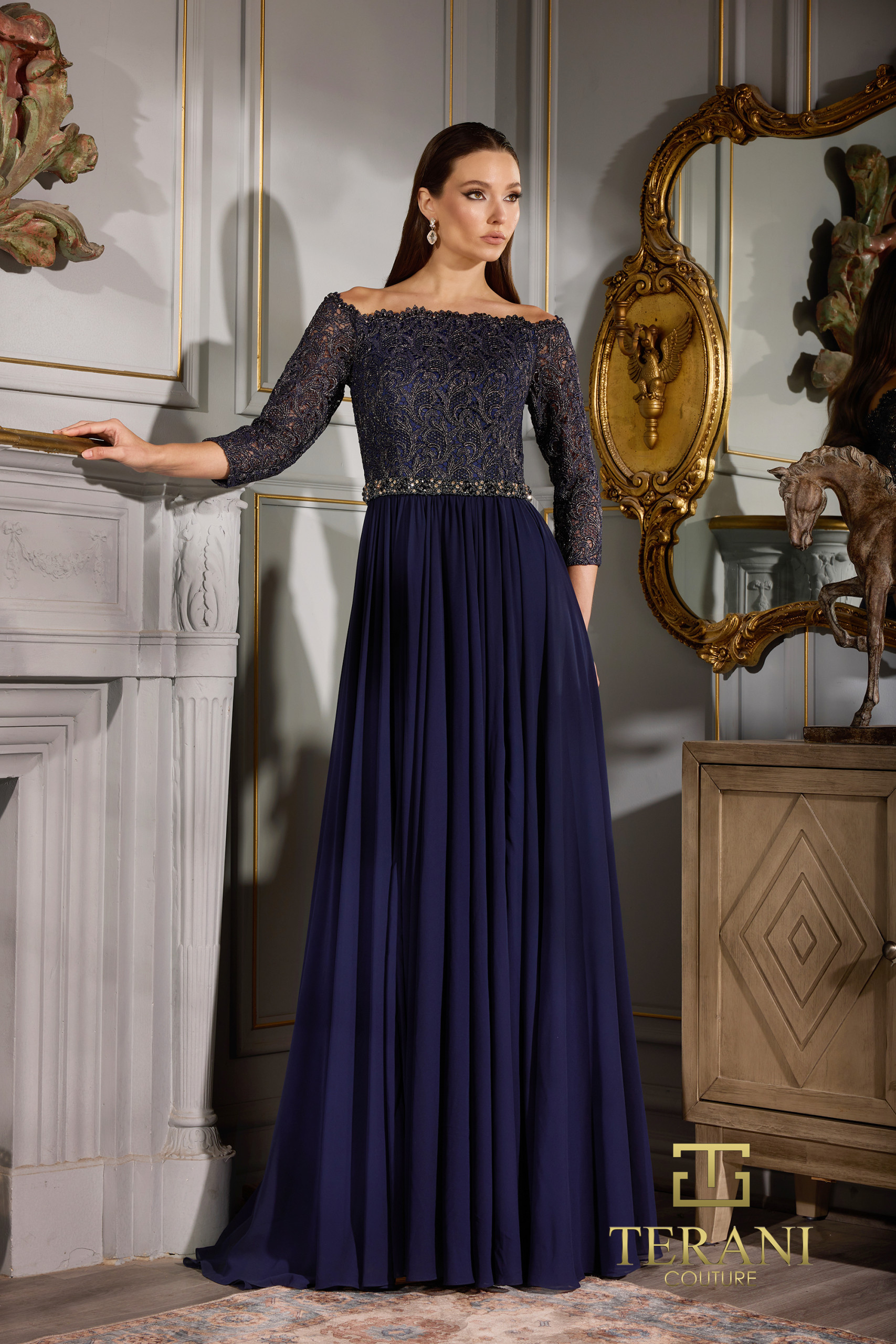 252M5332 - A-line Long MOB Dress