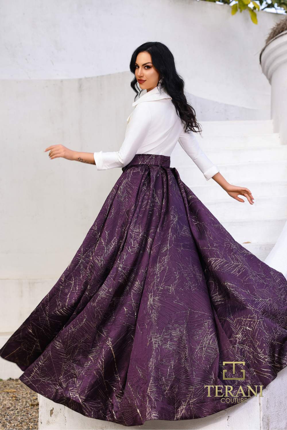 252M5522 – A-line Long MOB Dress