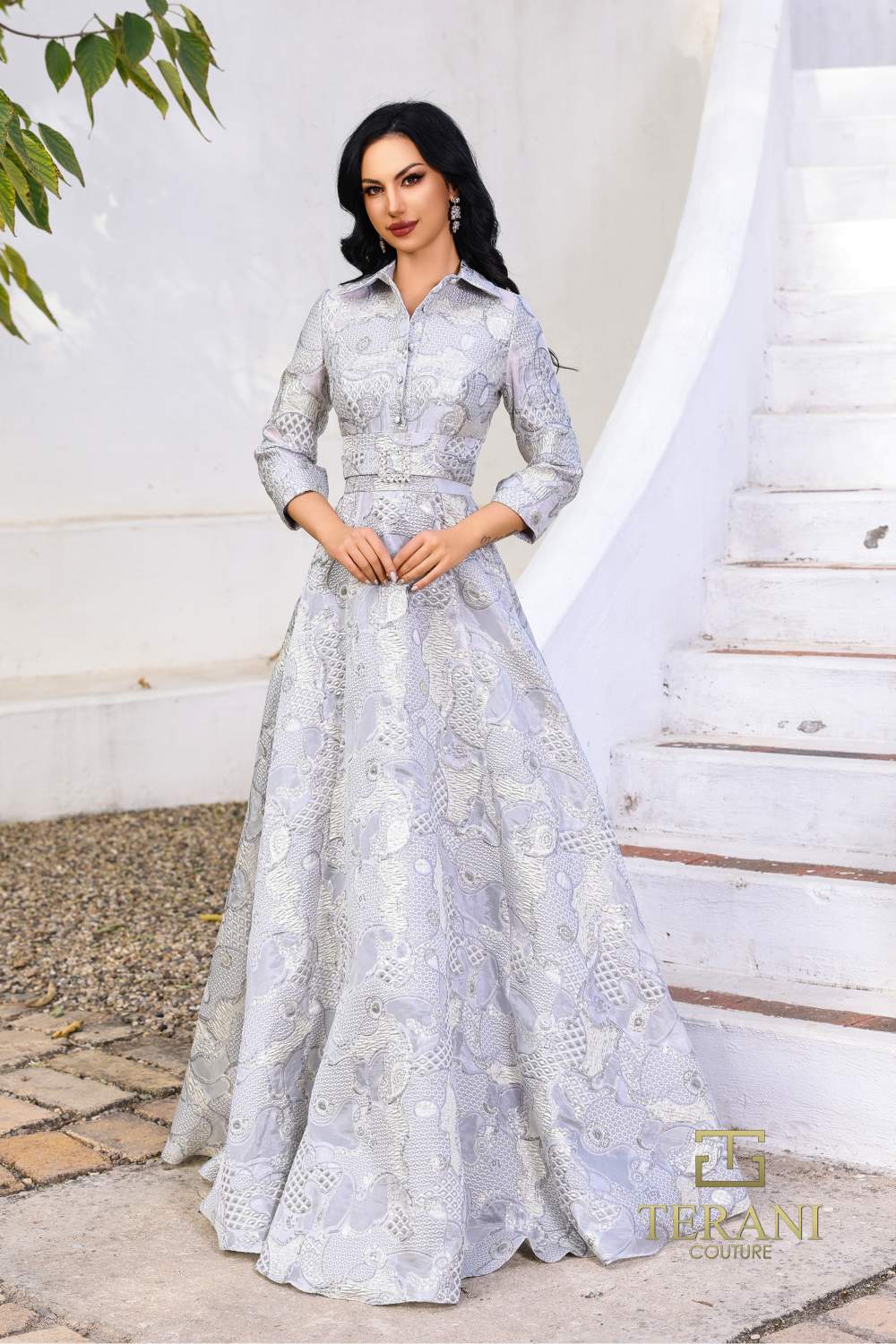 252M5526 – A-line Long MOB Dress