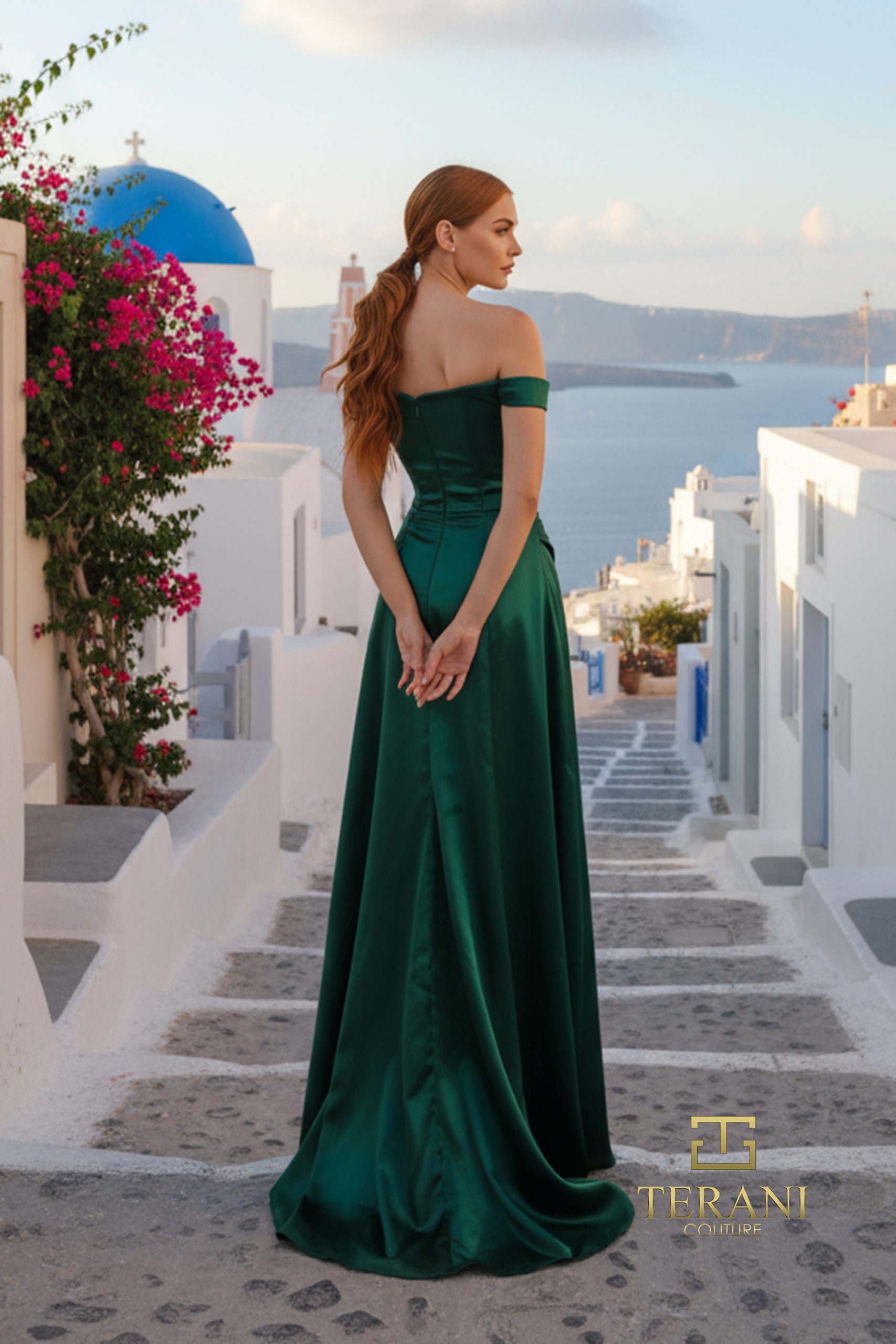 Off-Shoulder Organza Fit & Flare Gown – 261E6669