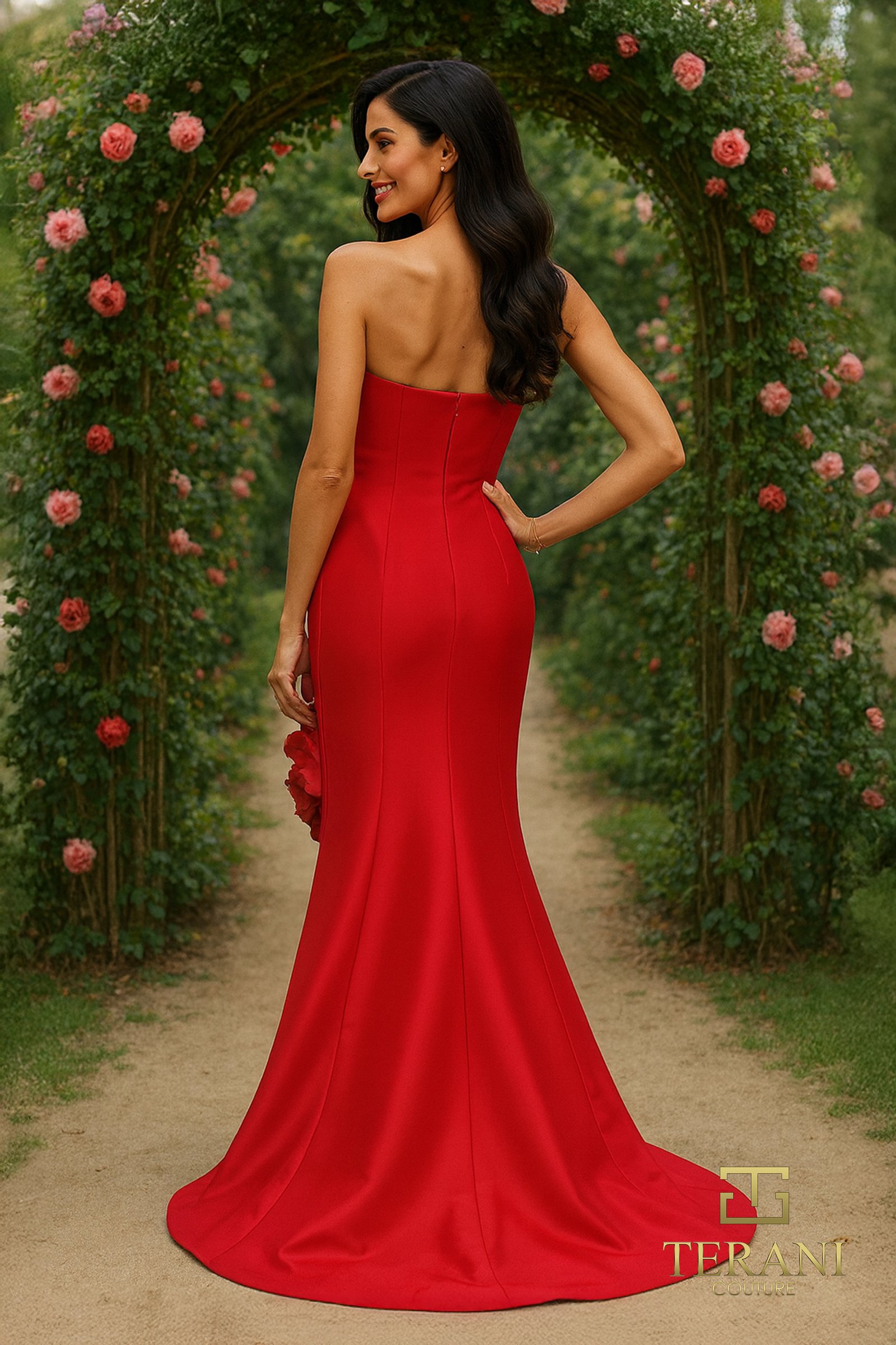 Straight Neck Stretch Mikado Mermaid Gown – 261E6698