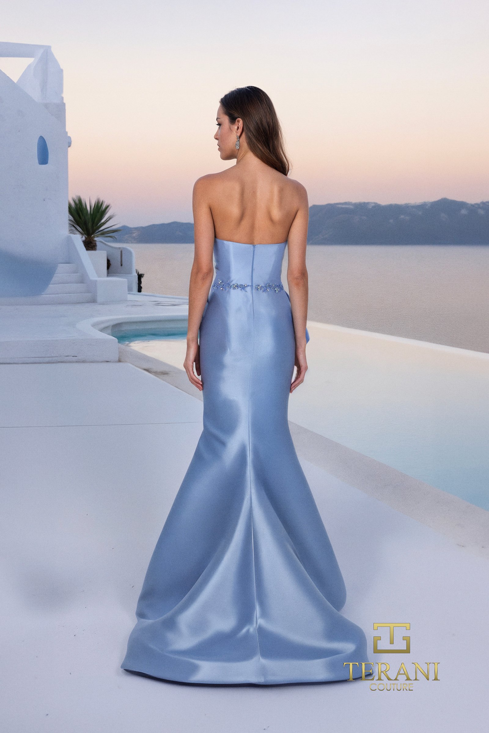 Asymmetric One-Shoulder Mikado Mermaid Gown – 261M6462