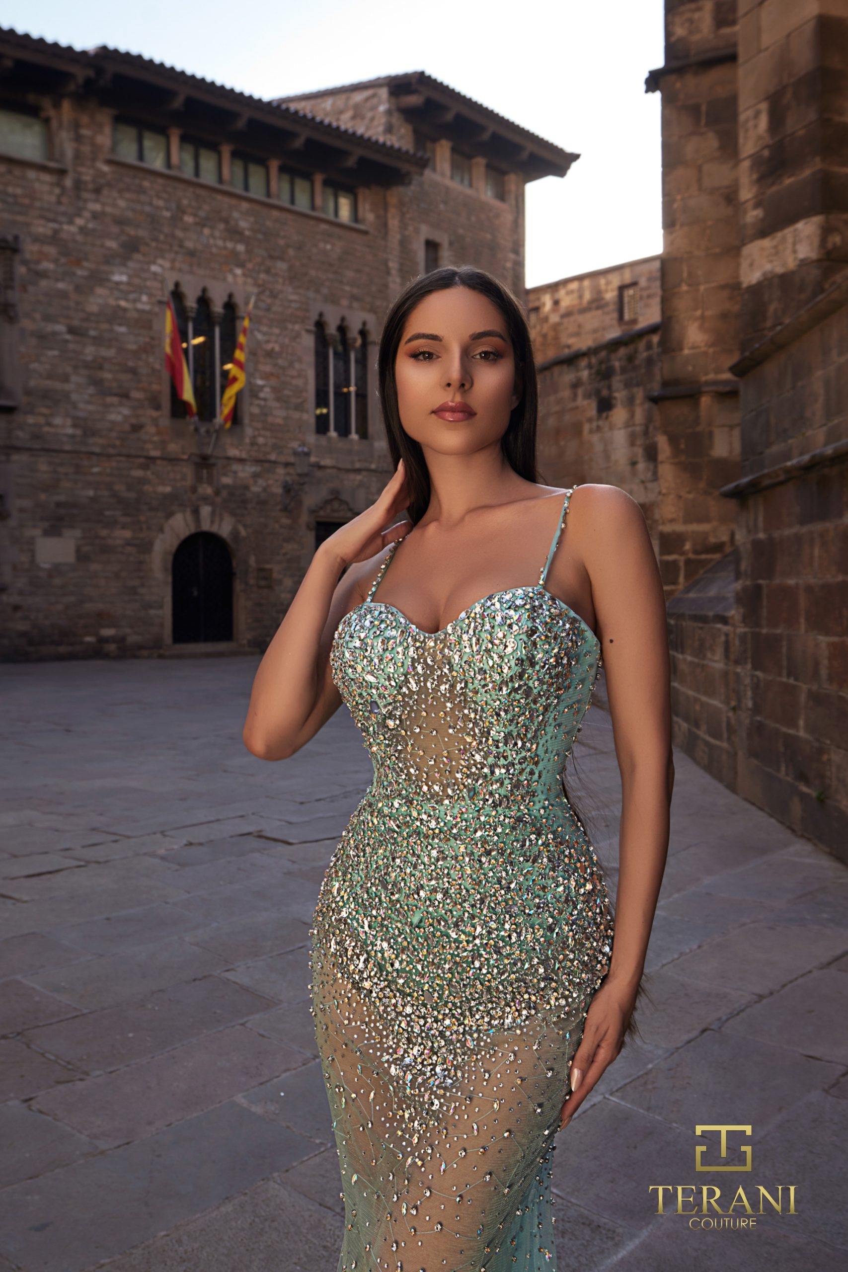 Sweetheart Beaded Tulle Mermaid Gown – 261P6173