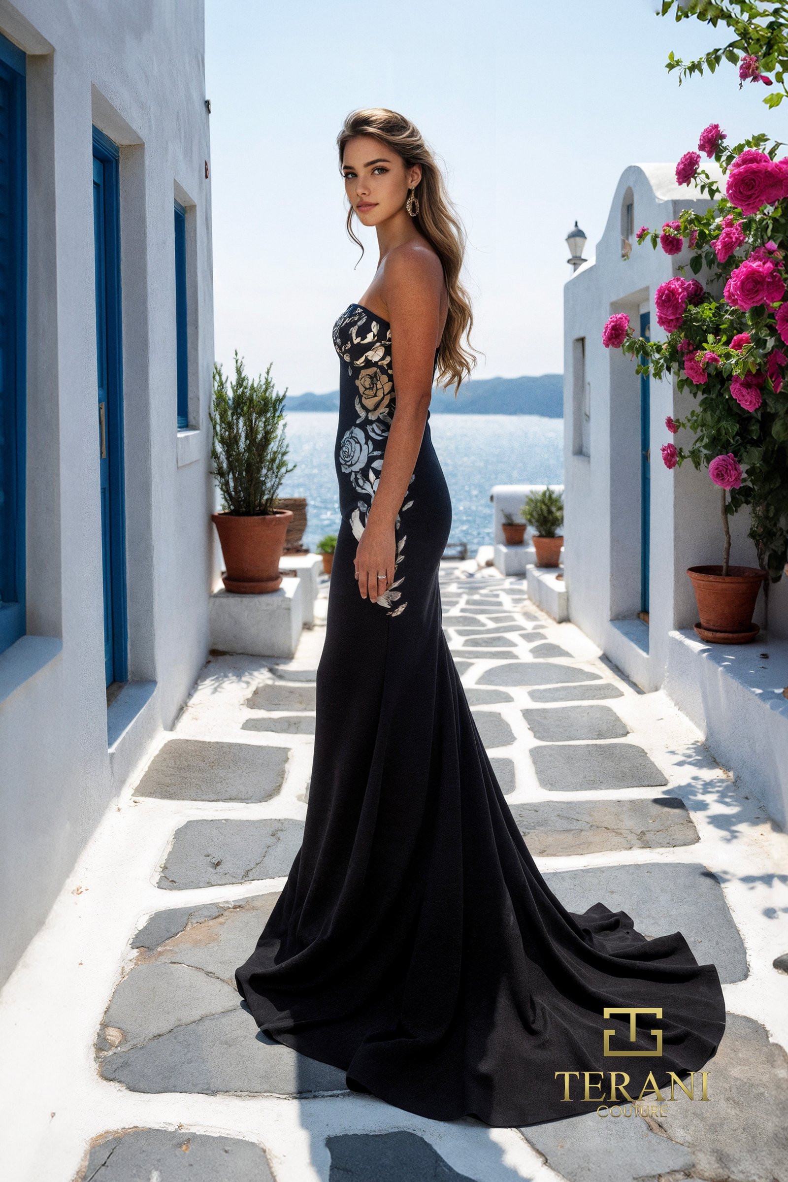 Sweetheart Scuba Sheath Gown – 261P6559