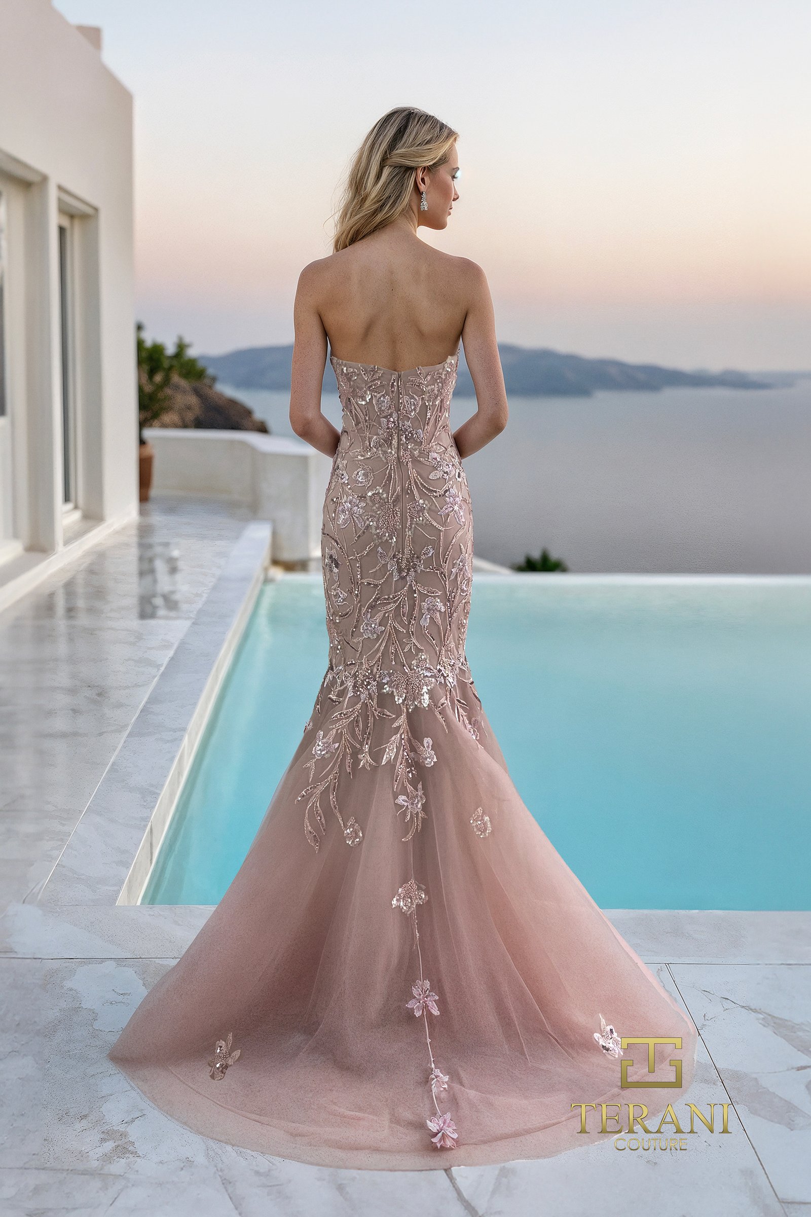 Sweetheart Embroidered Tulle Mermaid Gown – 261P6560