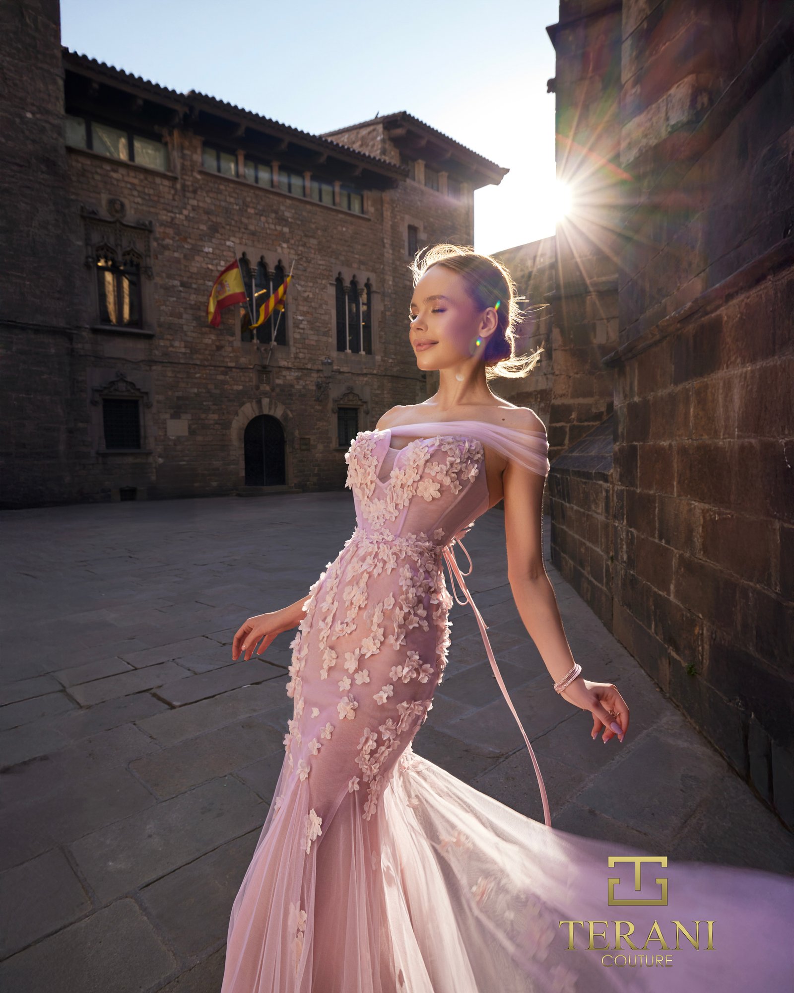 Sweetheart Tulle Mermaid Gown with 3D Embroidery - 261P6695