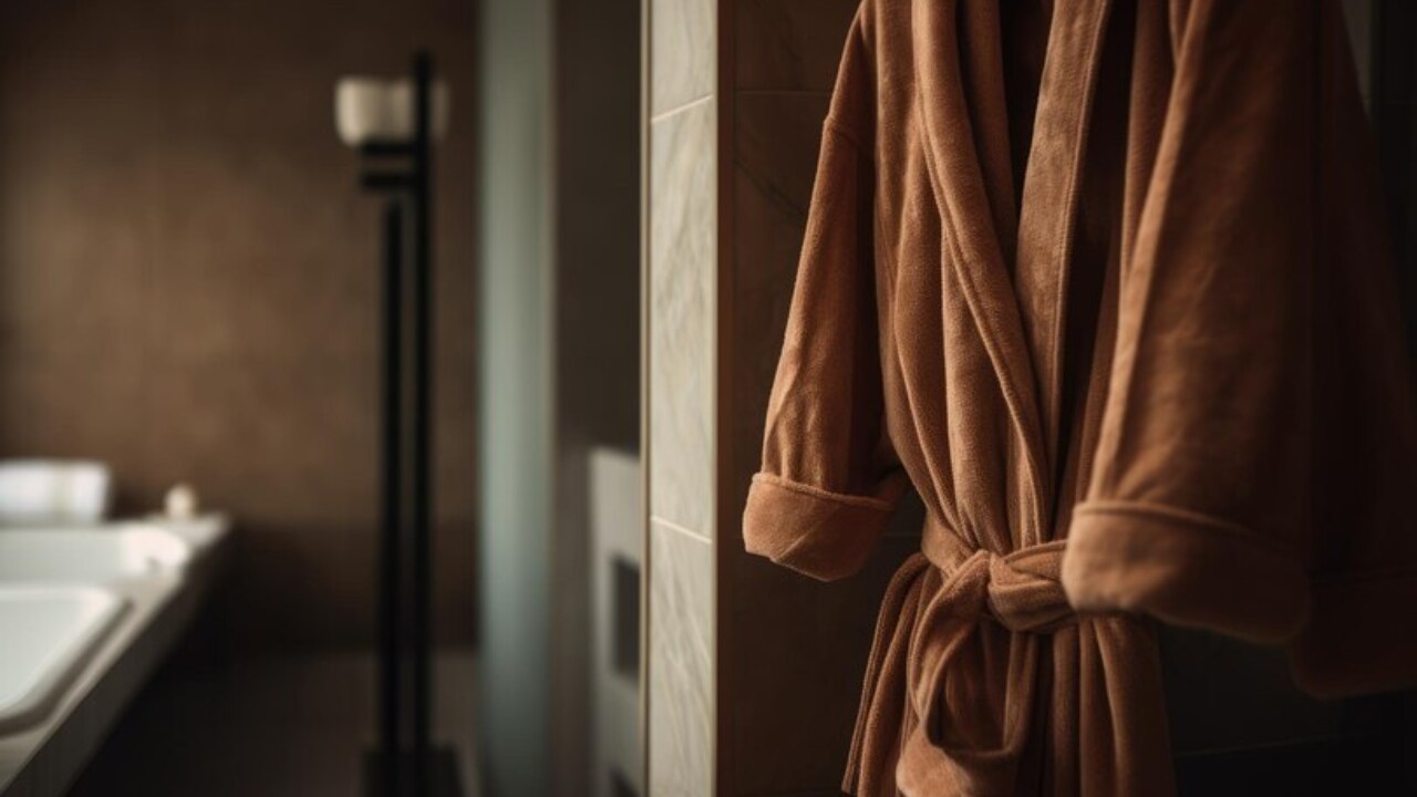 Elegant monogrammed luxury robe for comfort