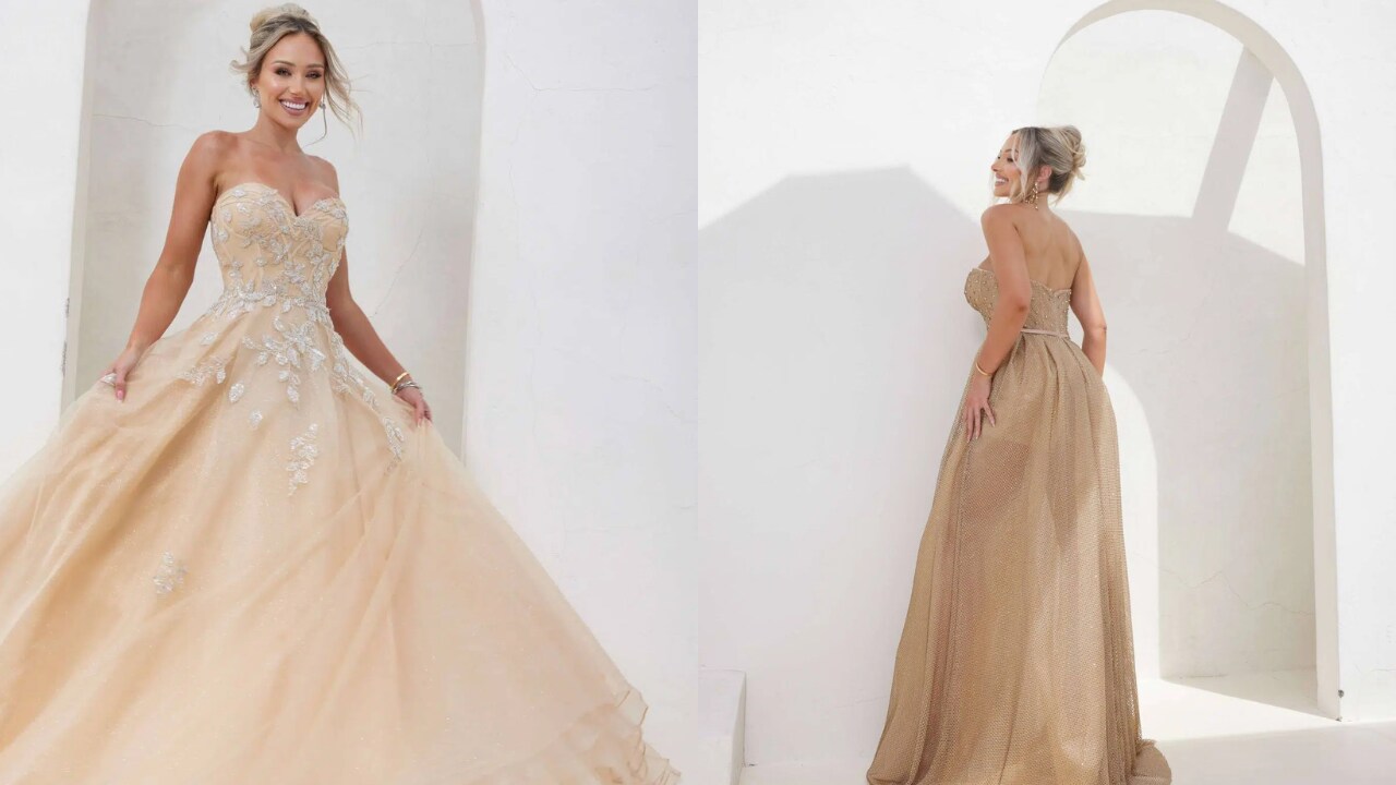 Floor-length dresses with Simple Trains