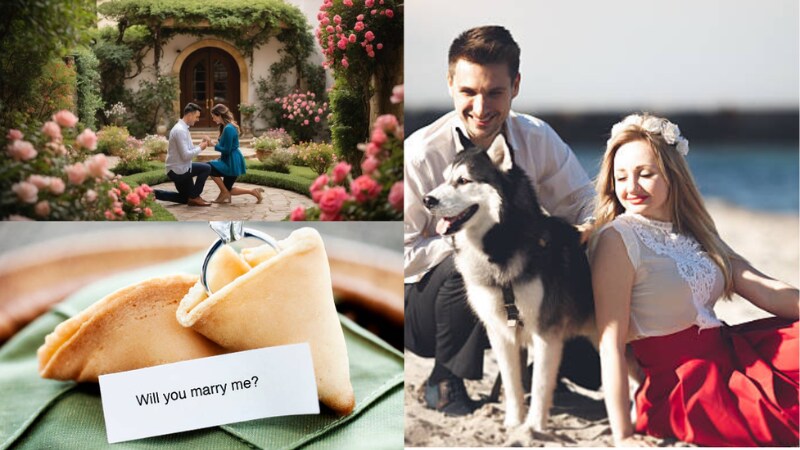 Minimalist wedding proposal idea