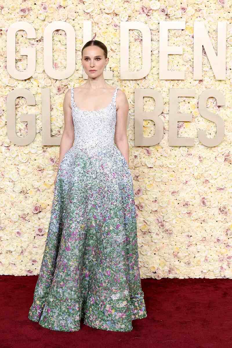 Natalie Portman Looked Glamorous In A Glittery, Floral Dress