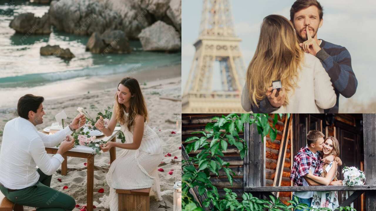 Outdoor wedding proposal idea