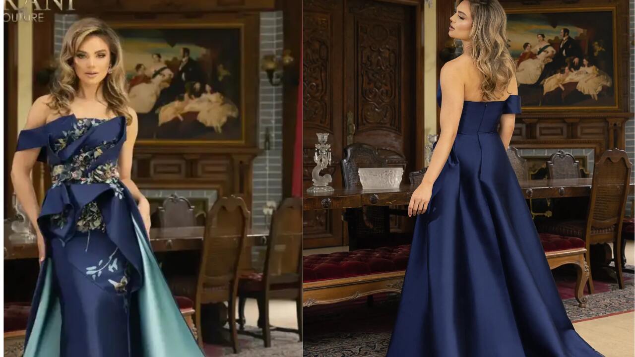 Printed Jacquard Strapless Dress Showcase