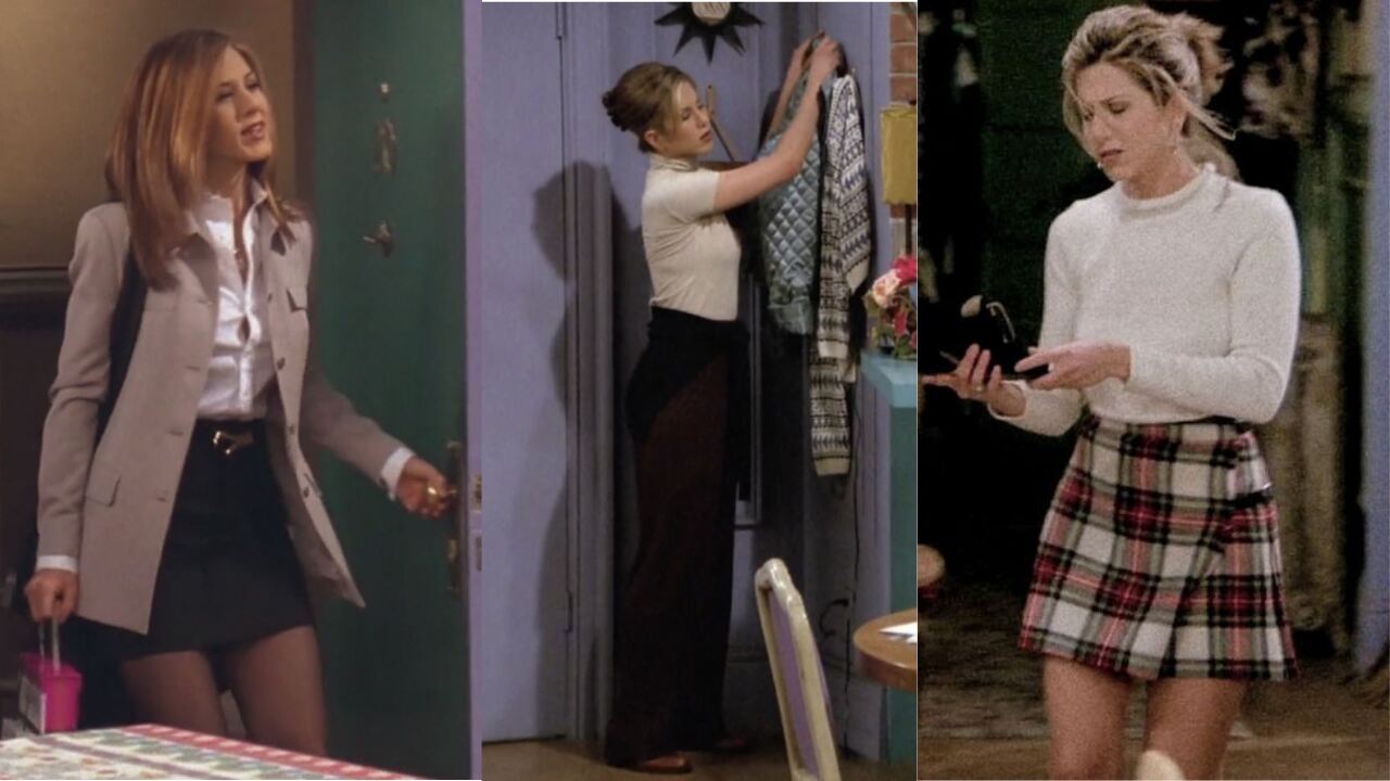 Rachel from Friends wearing Skirts